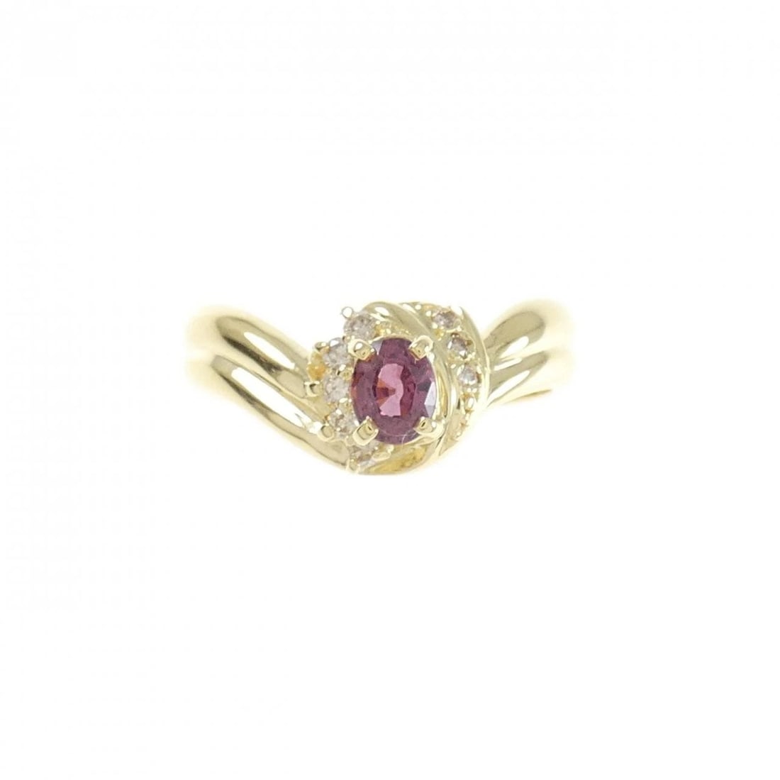 K18YG RUBY RING - 2