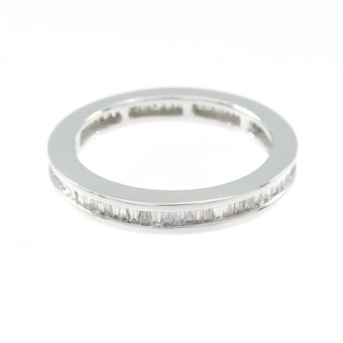 K18WG FULL ETERNITY DIAMOND RING: K18WG Full Eternity Diamond Ring Brand: Unbranded Type: Diamond ring Material: K18 white gold, Main Stone/Creation Natural Color: White Gold Size: US 5 3/4 Accessories: None Accessories