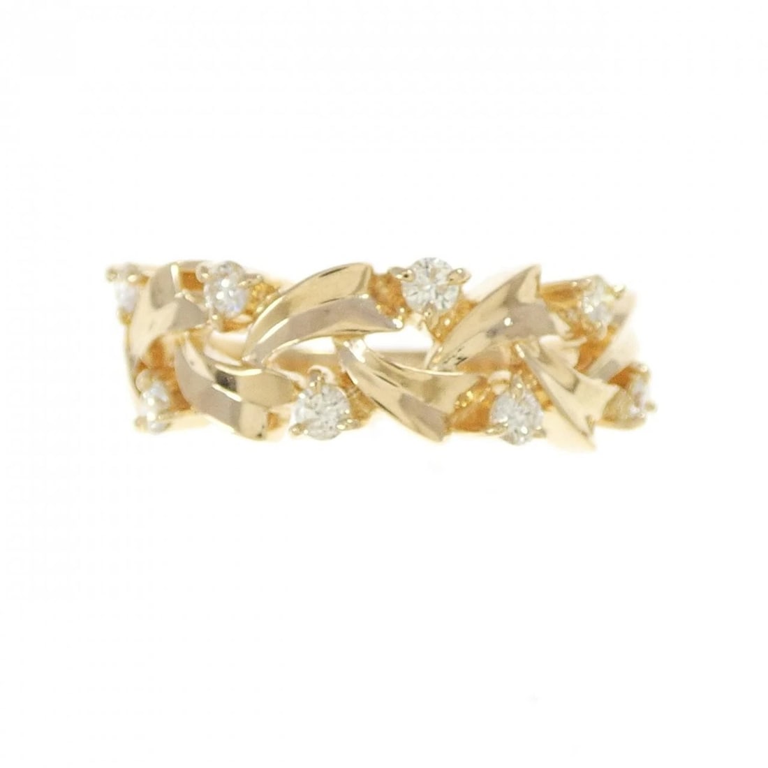 K18YG DIAMOND RING: K18YG Diamond Ring Brand: Unbranded Type: Diamond Ring Material: K18 yellow gold, Main Stone/Creation Natural Color: Yellow Gold Size: US 5 3/4 Accessories: None Accessories Notice: When
