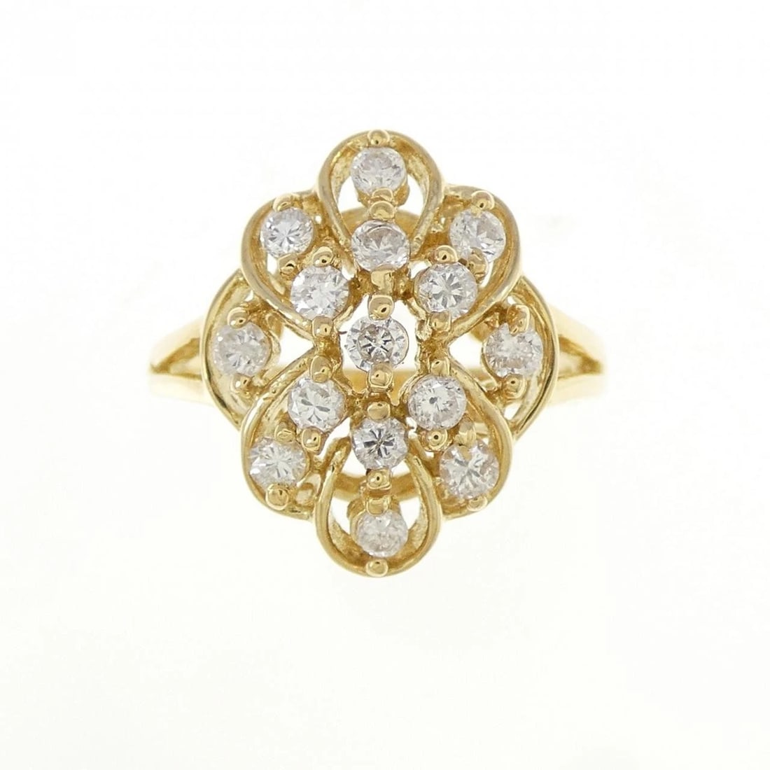 K18YG DIAMOND RING - 2