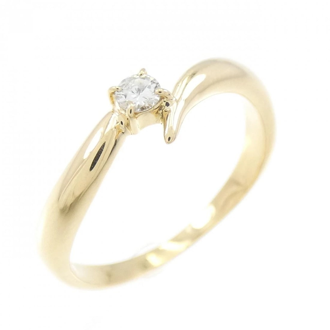 K18YG DIAMOND RING: K18YG Diamond Ring Brand: Unbranded Type: Diamond ring Material: K18 yellow gold, Main Stone/Creation Natural Color: Yellow Gold Size: US 5.5 Accessories: None Accessories Notice: When