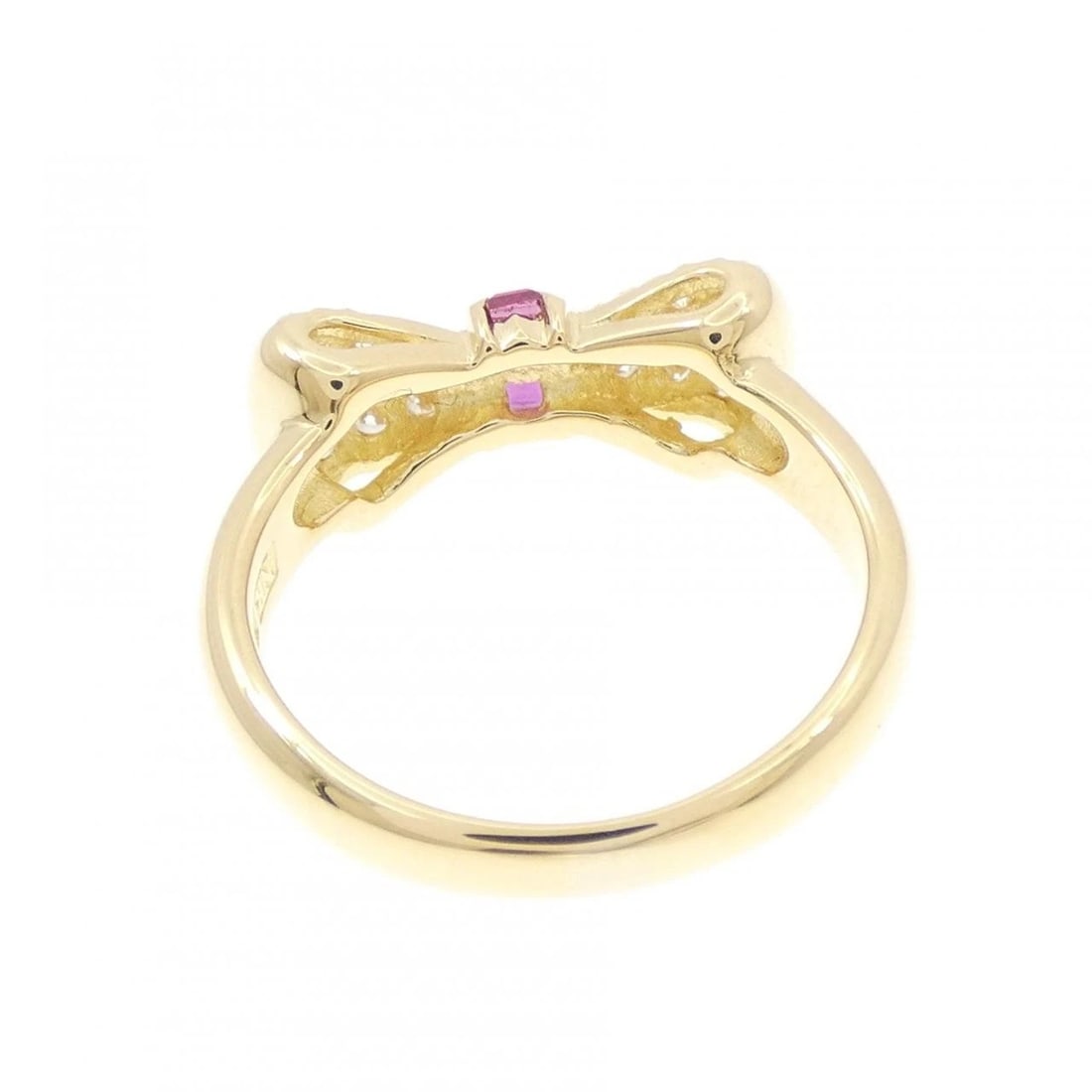 K18YG RIBBON RUBY RING - 3