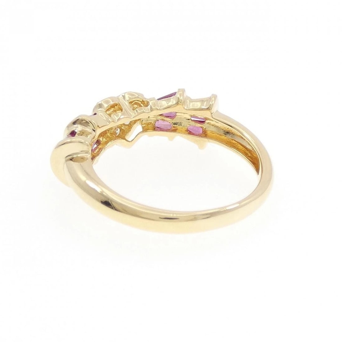 K18YG HEART RUBY RING - 3
