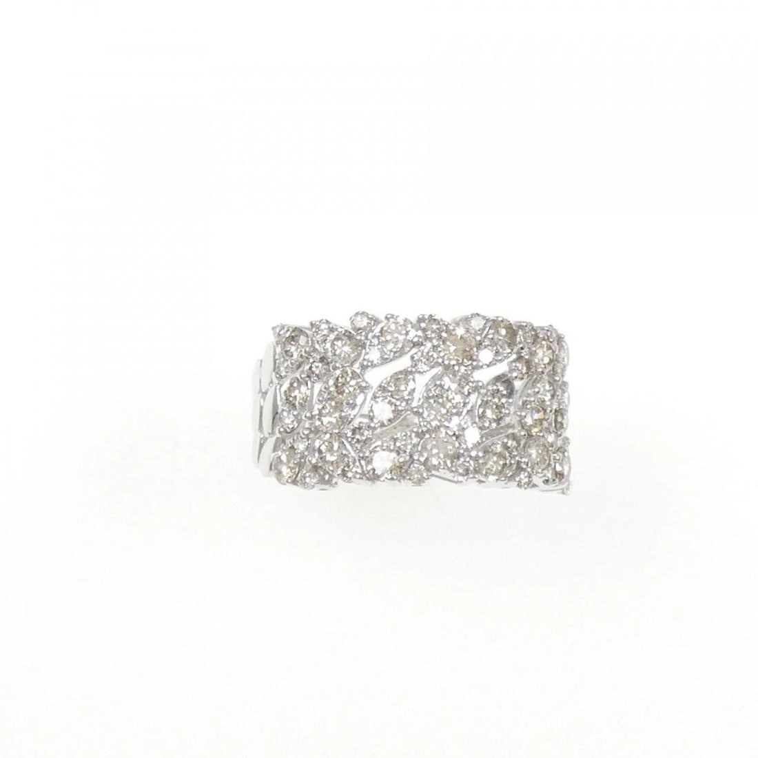 K18WG DIAMOND RING - 2