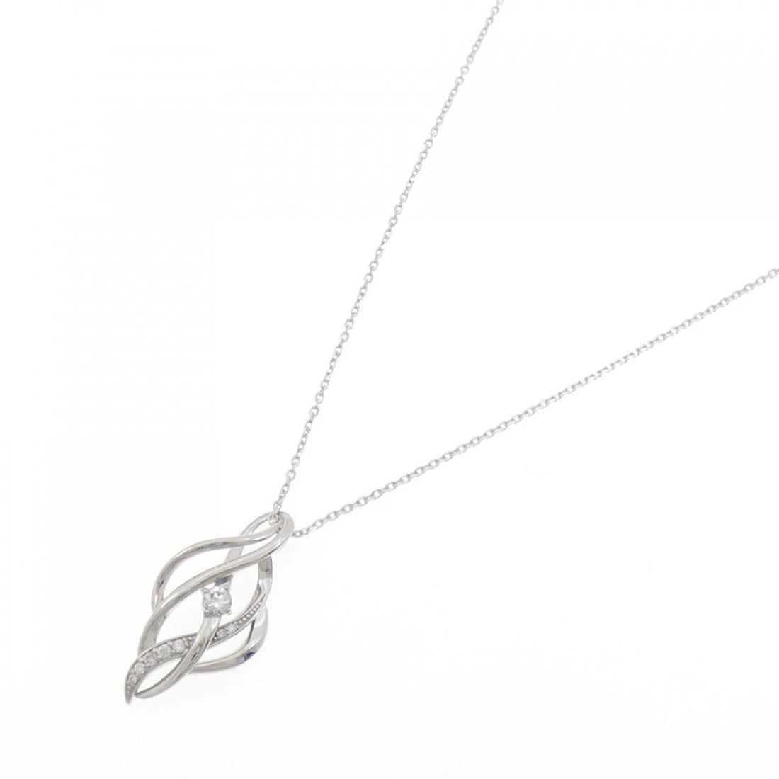 K18WG DIAMOND NECKLACE - 2