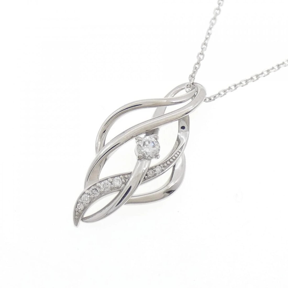 K18WG DIAMOND NECKLACE - 3