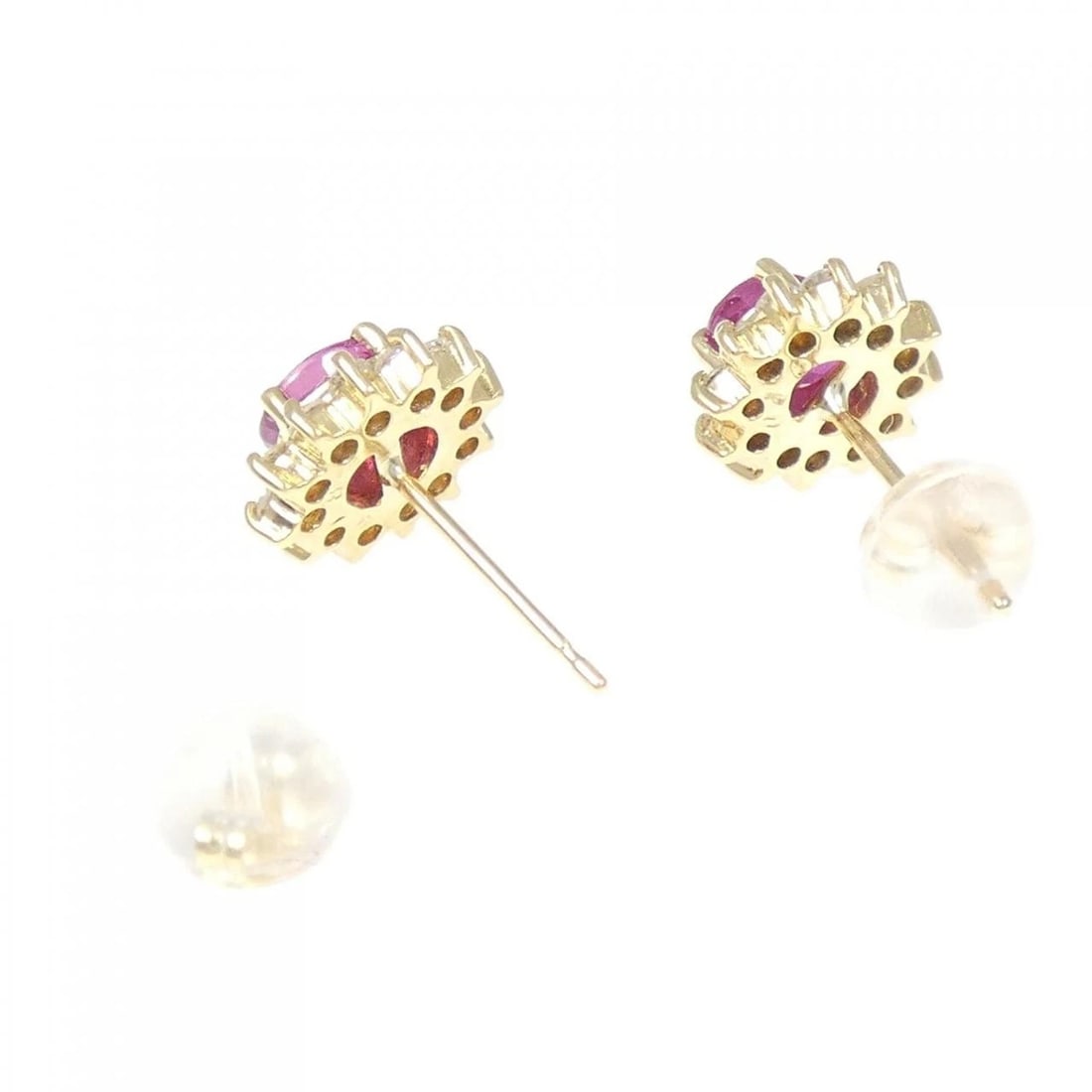 18K YELLOW GOLD RUBY PIERCE - 3