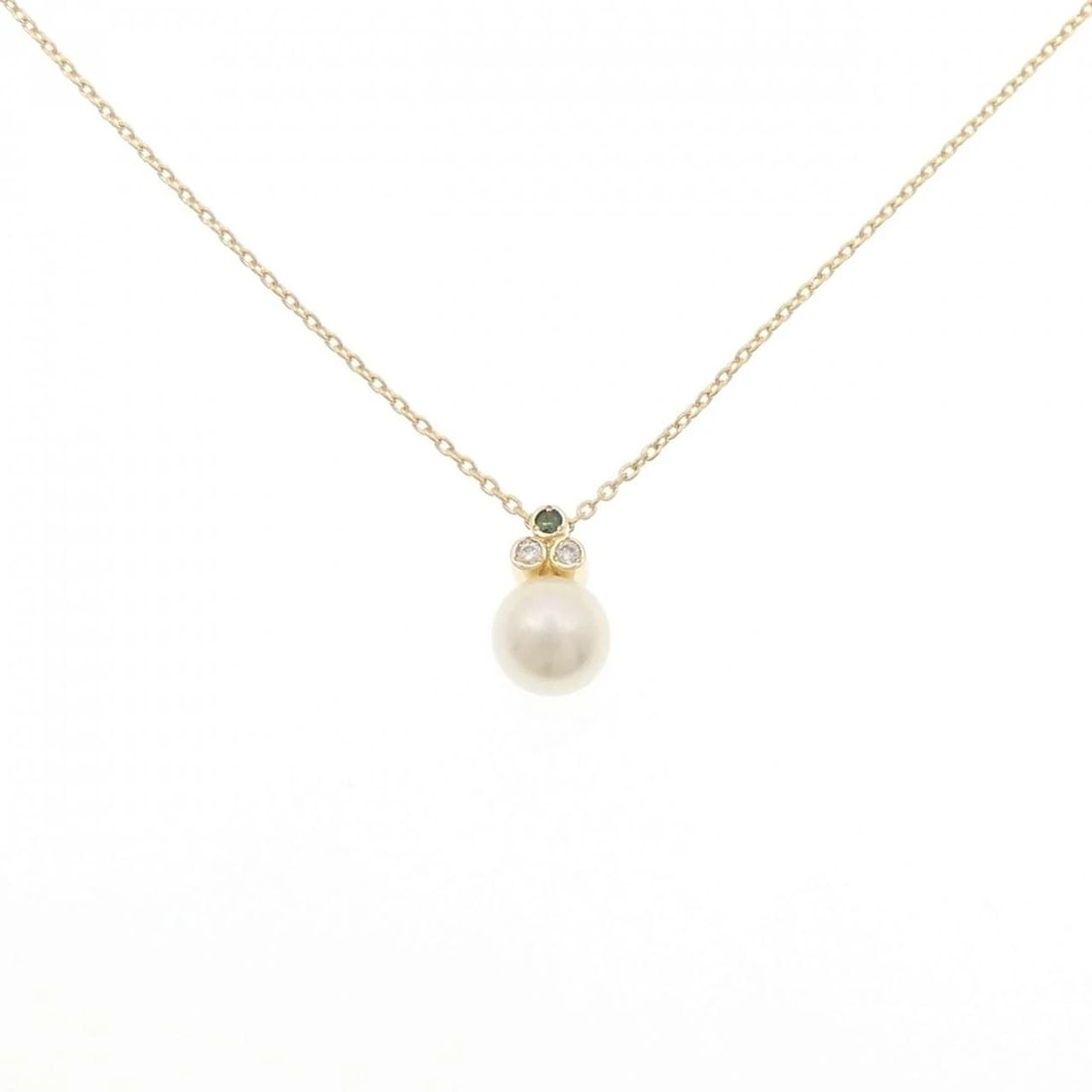 18K YELLOW GOLD AKOYA PEARL NECKLACE: 18K Yellow Gold Akoya Pearl Necklace Brand: Unbranded Type: Akoya Pearl Necklace Material: K18 yellow gold, Main Stone/Creation Akoya Pearl Color: yellow gold Size: 40cmActual Size Pendant