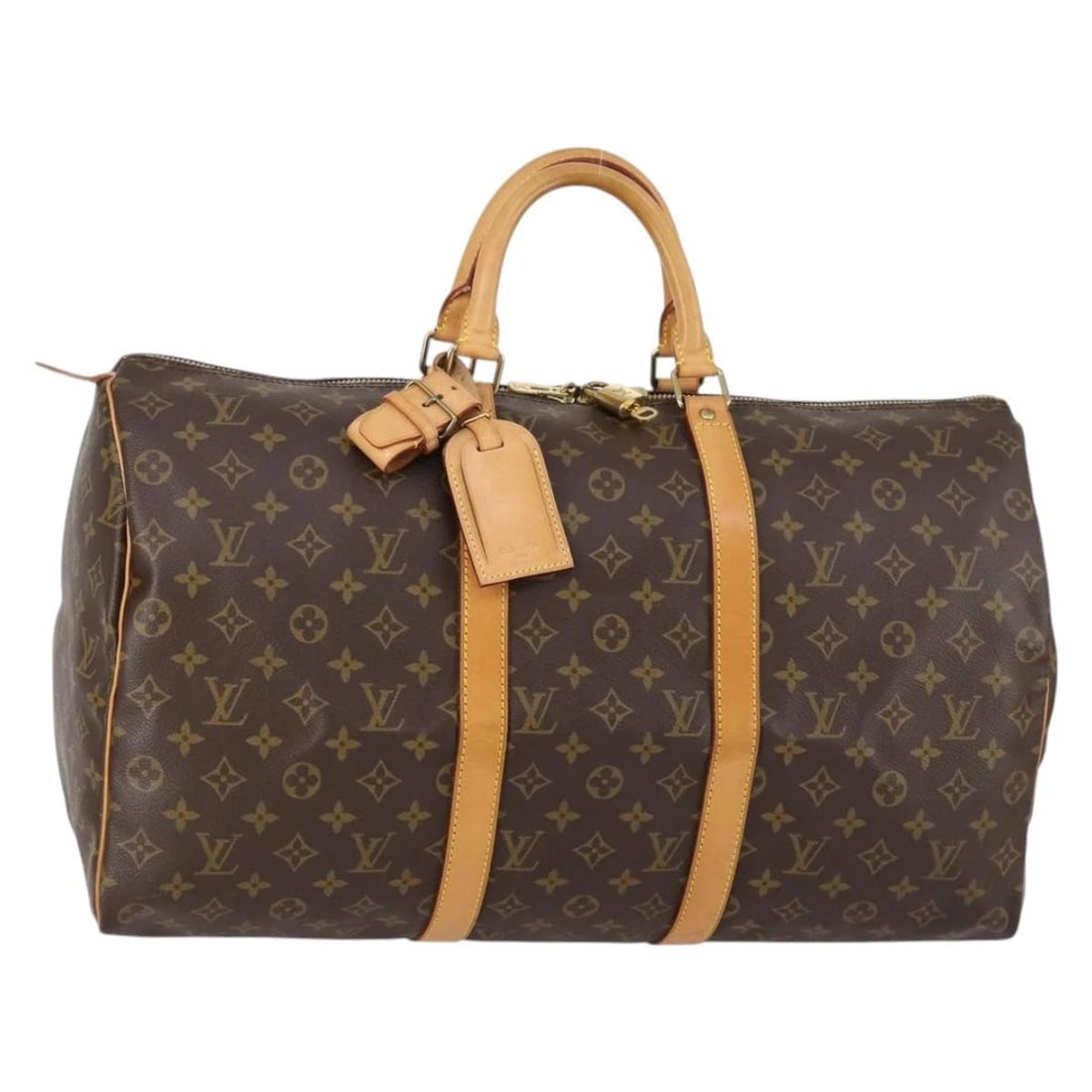 LOUIS VUITTON MONOGRAM KEEPALL 50 BOSTON BAG: LOUIS VUITTON Monogram Keepall 50 Boston Bag Brand: LOUIS VUITTON Type: Boston Bag Material: Monogram Canvas Color: Monogram Size: W19.7 x H9.8 x D8.7inch(Approx) Accessories: None Accesso
