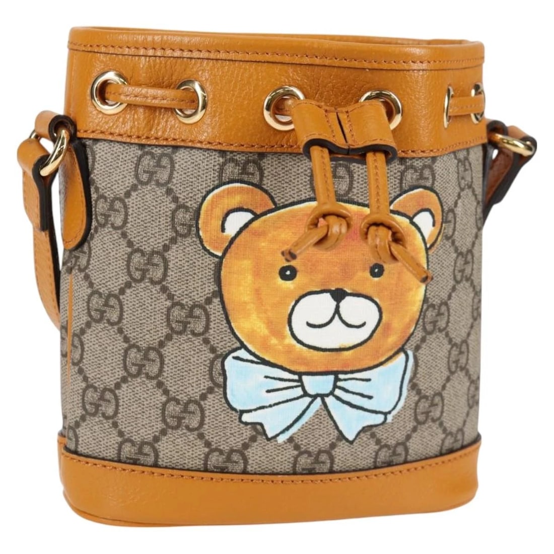 GUCCI GG SUPREME SHOULDER BAG PVC BEIGE GOLD (1 of 9)