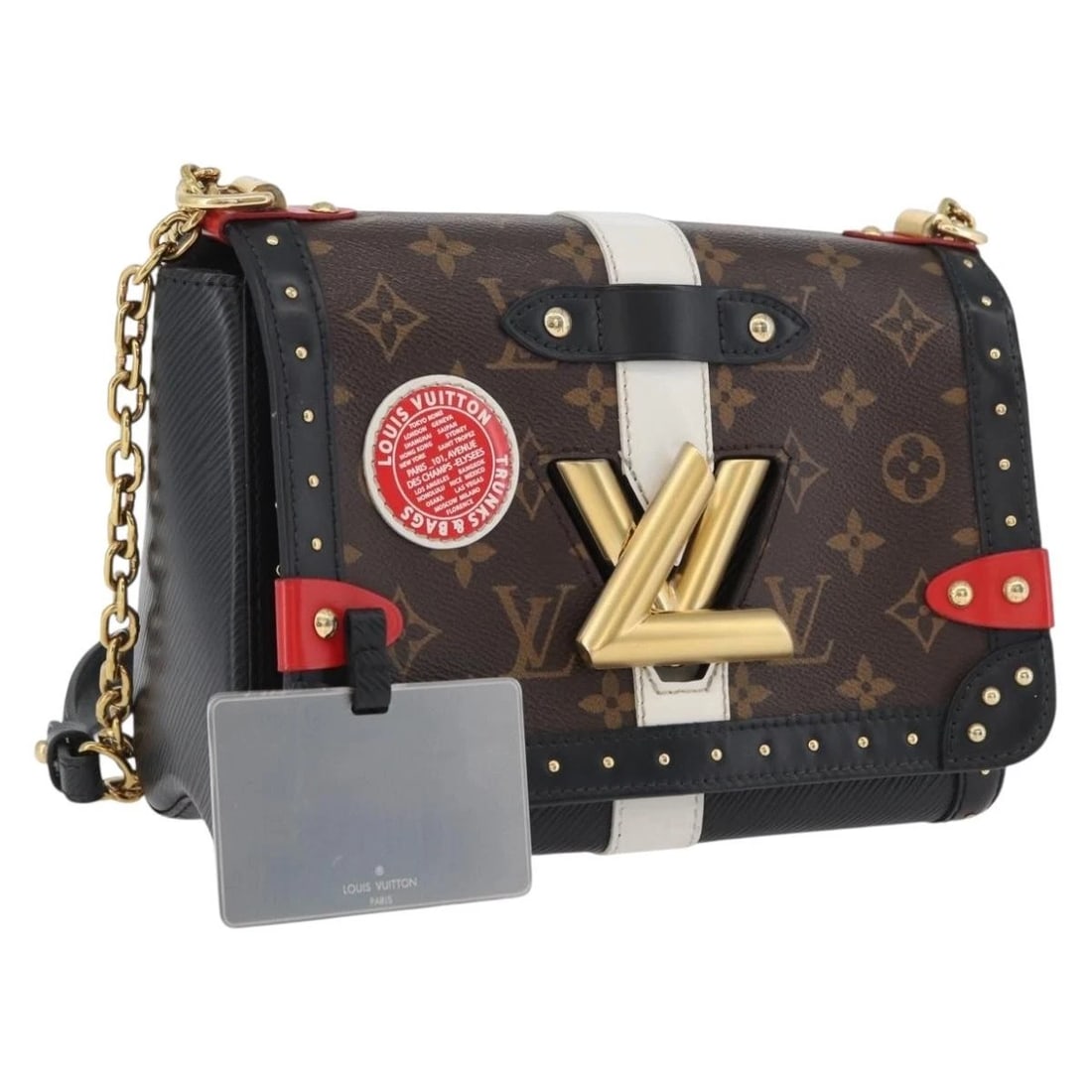 LOUIS VUITTON MONOGRAM EPI TRUNK TWIST MM SHOULDER BAG: LOUIS VUITTON Monogram Epi Trunk Twist MM Shoulder Bag Brand: LOUIS VUITTON Type: Shoulder Bag Material: Monogram Canvas Color: Monogram Size: W9.1 x H5.9 x D3.1inch(Approx) Shoulder Drop:20.9inch