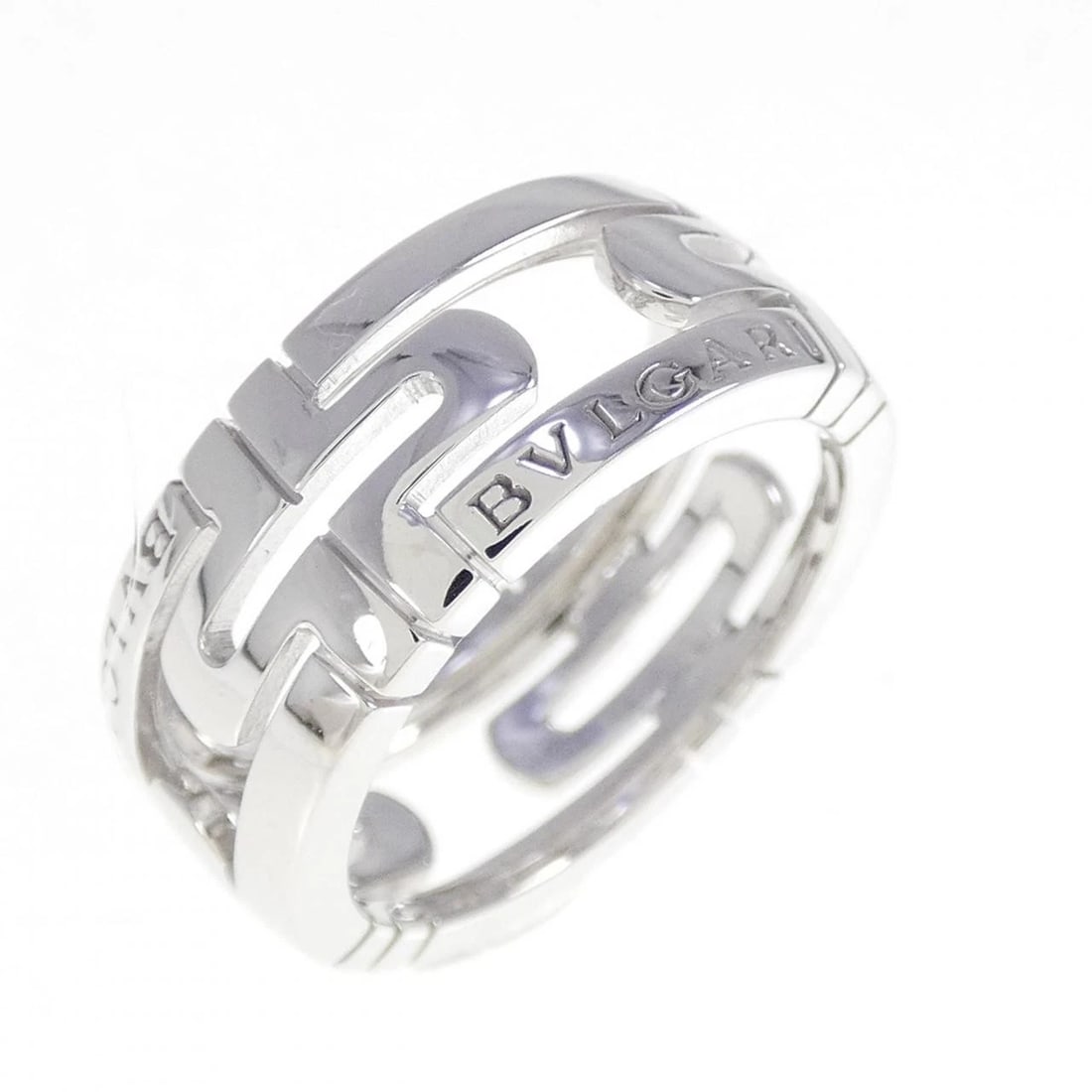 BVLGARI PARENTESI SMALL RING: Bvlgari Parentesi Small Ring Brand: BVLGARI Type: Ring Material: 750 white gold, Color: white Size: US 5.5 Accessories: None Accessories Notice: When purchasing pre-owned goods, please refer