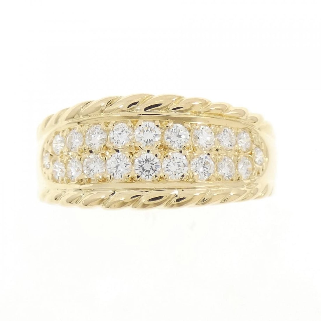 MIKIMOTO DIAMOND RING: Mikimoto Diamond Ring Brand: MIKIMOTO Type: Ring Material: K18 yellow gold, Main Stone/Creation Natural Color: Yellow Gold Size: US 10.5 Accessories: None Accessories Notice: When purchasi