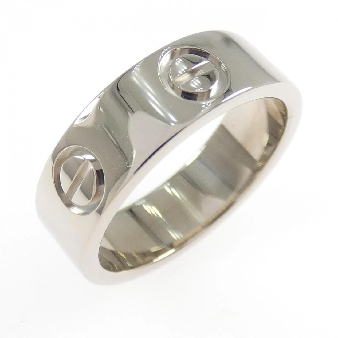 CARTIER LOVE RING: Cartier Love Ring Brand: CARTIER Type: ring Material: 750 white gold, Color: White Gold Size: US 5.75 Accessories: None Accessories Notice: When purchasing pre-owned goods, please refer to