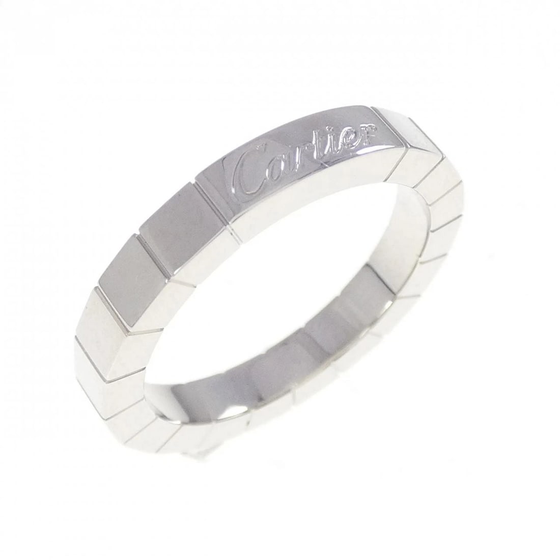CARTIER LANIER RING: Cartier Lanier Ring Brand: CARTIER Type: ring Material: 750 white gold, Color: White Gold Size: US 5 1/2 Accessories: None Accessories Notice: When purchasing pre-owned goods, please refer to