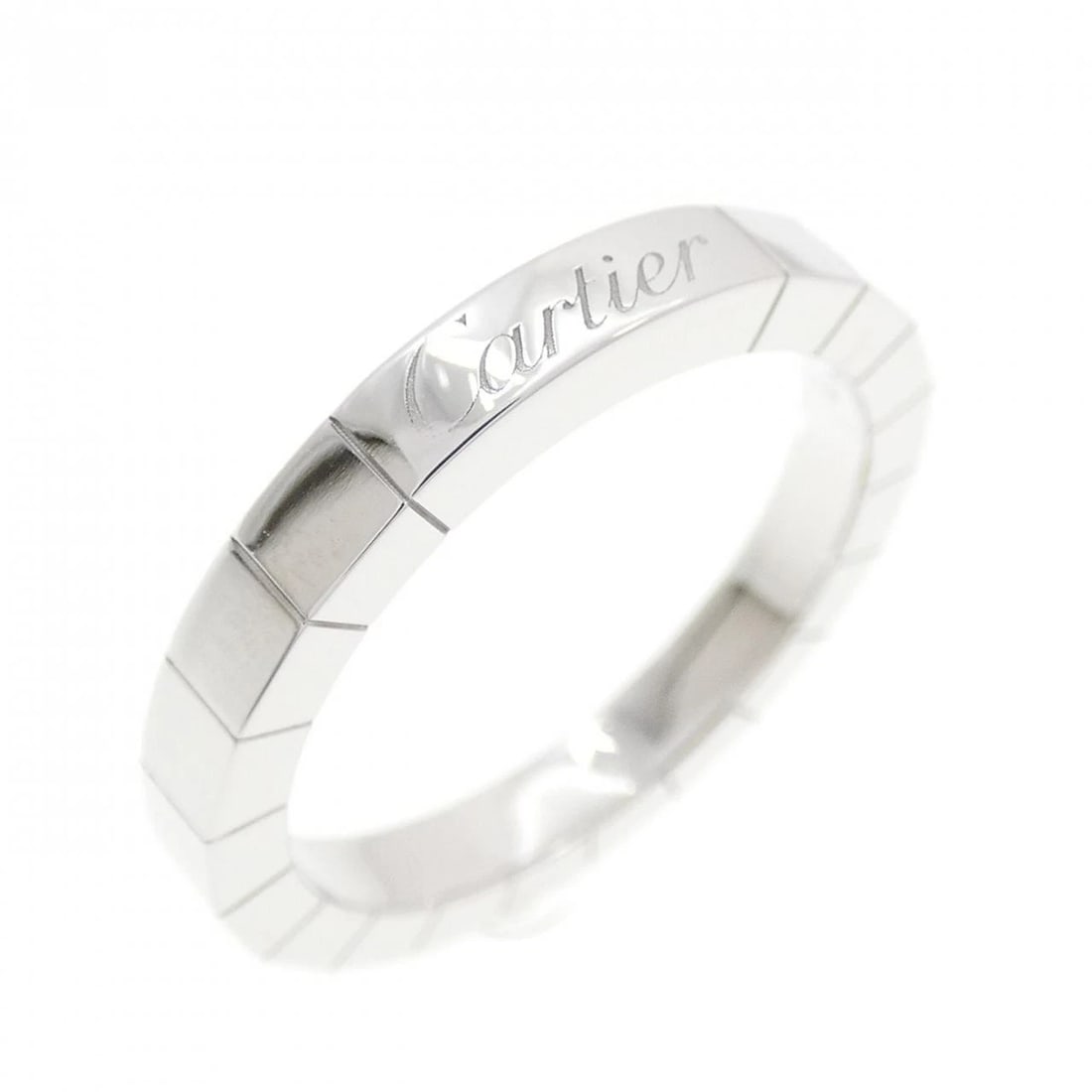 CARTIER LANIER RING: Cartier Lanier Ring Brand: CARTIER Type: Ring Material: 750 white gold, Color: White Gold Size: US 6 1/2 Accessories: None Accessories Notice: When purchasing pre-owned goods, please refer
