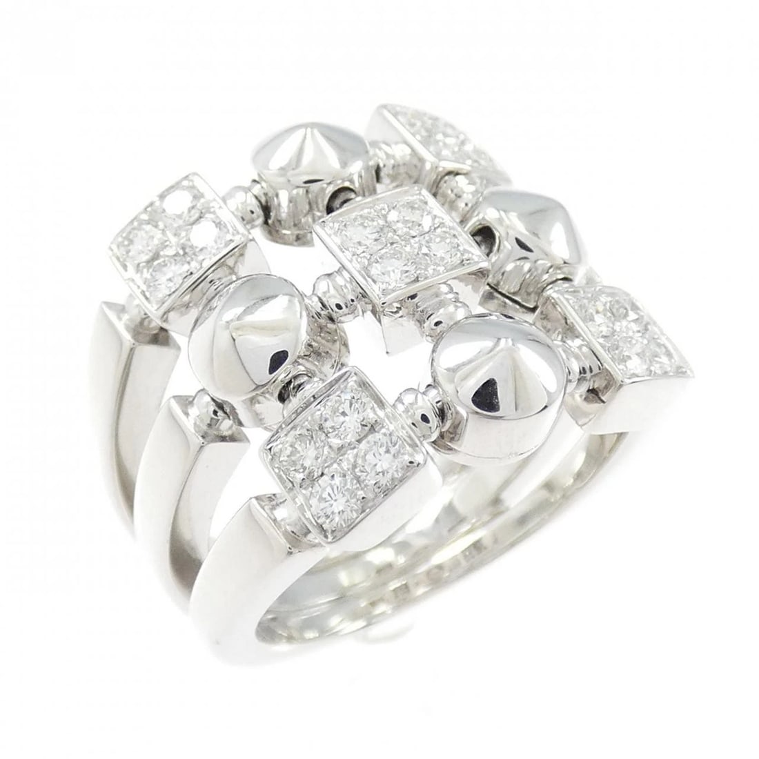BVLGARI LUCIA RING: Bvlgari Lucia Ring Brand: BVLGARI Type: Ring Material: 750 white gold, Main Stone/Creation Natural Color: White Gold Size: US 5 1/4 Accessories: None Accessories Notice: When purchasing