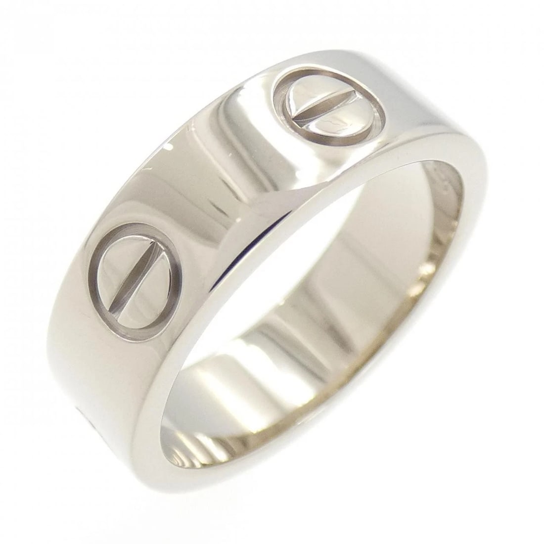 CARTIER LOVE RING: Cartier Love Ring Brand: CARTIER Type: ring Material: 750 white gold, Color: White Gold Size: US 5 1/4 Accessories: None Accessories Notice: When purchasing pre-owned goods, please refer t