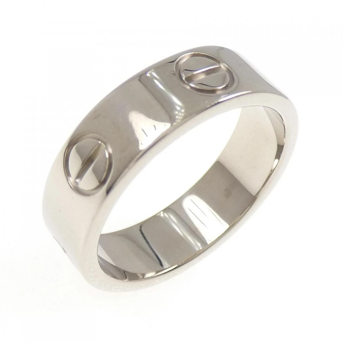 CARTIER LOVE RING: Cartier Love Ring Brand: CARTIER Type: Ring Material: 750 white gold, Color: White Gold Size: US 6 1/4 Accessories: None Accessories Notice: When purchasing pre-owned goods, please refer t