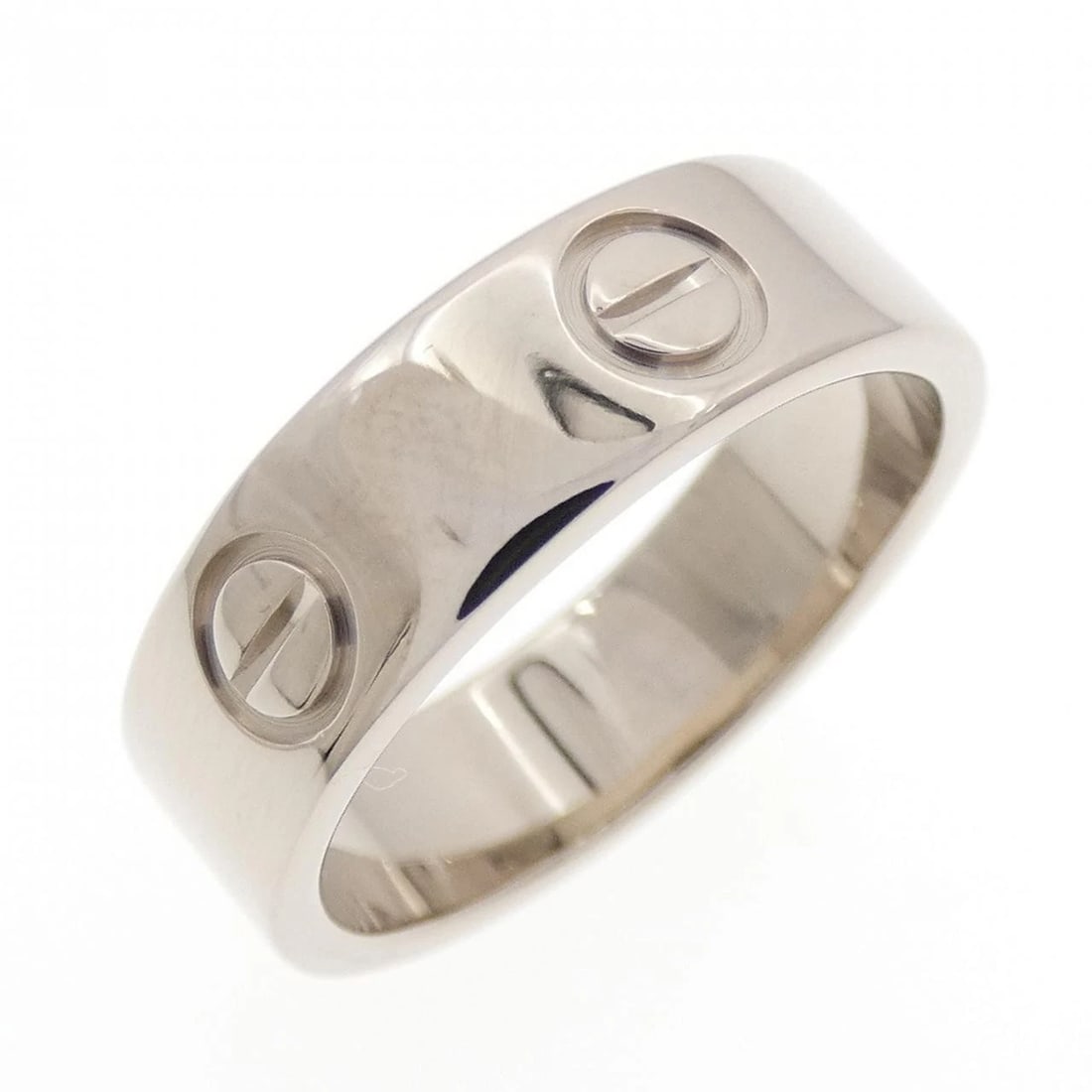 CARTIER LOVE RING: Cartier Love Ring Brand: CARTIER Type: Ring Material: 750 white gold, Color: White Gold Size: US 6 Accessories: None Accessories Notice: When purchasing pre-owned goods, please refer to th
