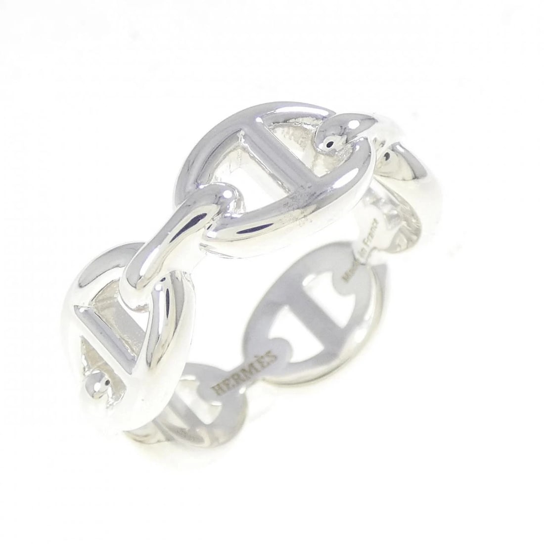 HERMES CHAINE D'ANCRE ENCHAINE RING: Hermes Chaine d'Ancre Enchaine Ring Brand: HERMES Type: Ring Material: 750 Pink Gold, Color: Pink Gold Size: US 6 Accessories: None Accessories Notice: When purchasing pre-owned goods, please