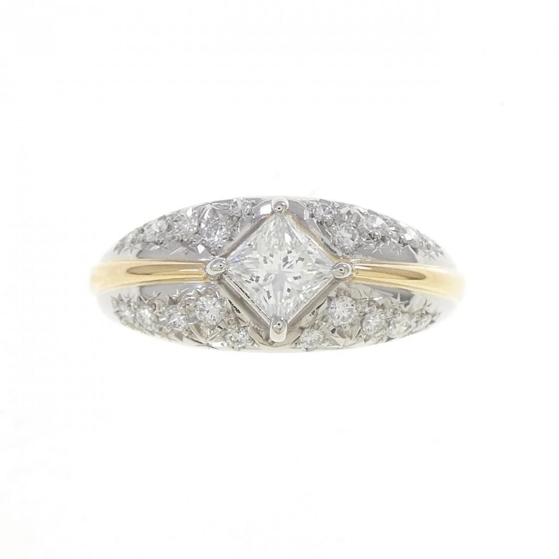 TASAKI DIAMOND RING: Tasaki Diamond Ring Brand: TASAKI Type: Ring Material: 18k yellow gold / Platinum 900, Color: yellow gold Platinum Size: US 6 3/4 Accessories: None Accessories Notice: When purchasing