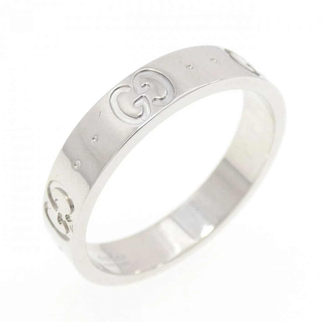 GUCCI ICON RING: Gucci Icon Ring Brand: GUCCI Type: Ring Material: 750 white gold, Color: White Gold Size: US 6 1/4 Accessories: None Accessories Notice: When purchasing pre-owned goods, please refer to th