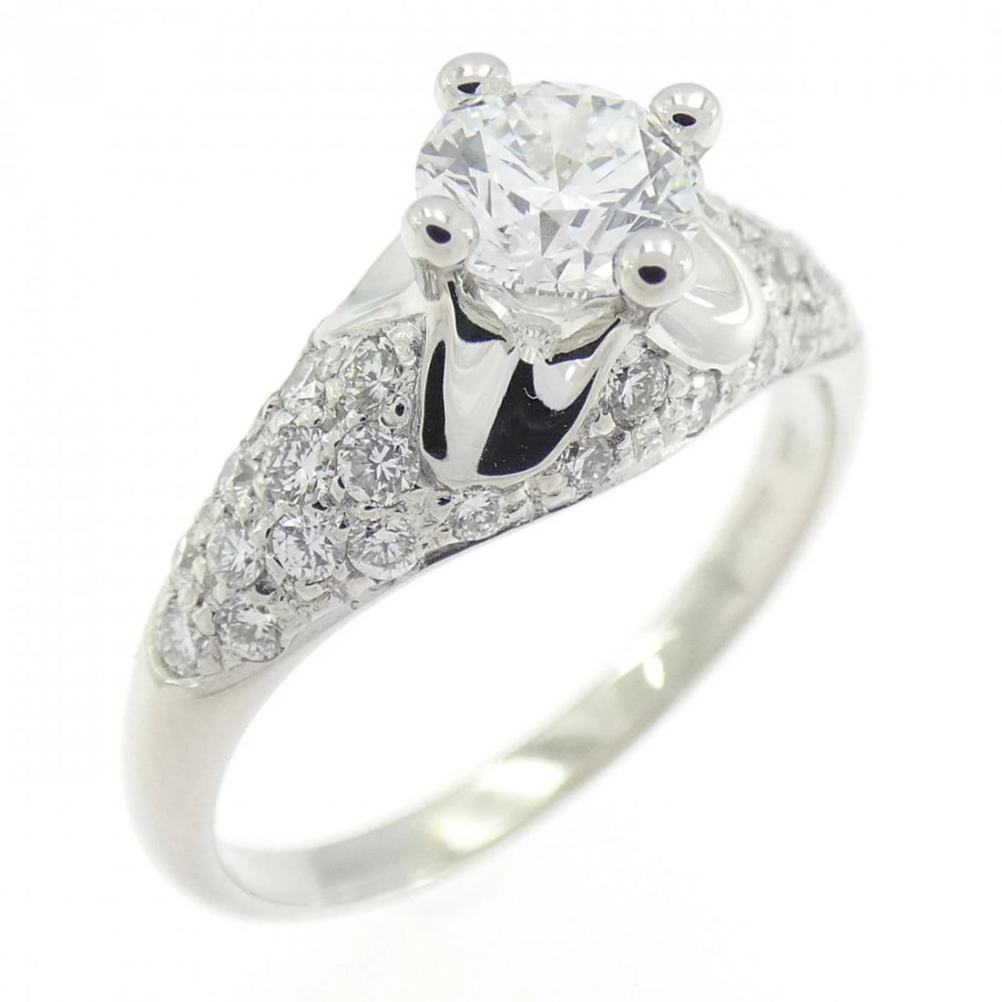 BVLGARI CORONA RING: Bvlgari Corona Ring Brand: BVLGARI Type: Ring Material: Platinum950, Main Stone/Creation Natural Color: White Size: US 5.25 Accessories: None Accessories Notice: When purchasing pre-owned