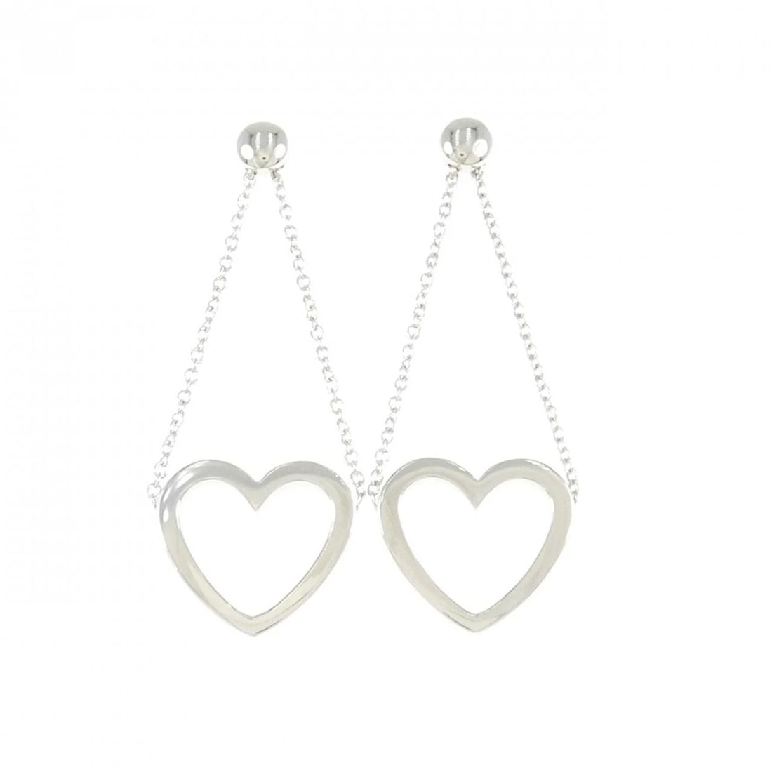 TIFFANY & CO. SENTIMENTAL PIERCE: TIFFANY & Co. Sentimental Pierce Brand: TIFFANY&Co. Type: Pierce/Earring Material: 750 white gold, Color: White Gold Size: Actual Size Approx. length x width: 38.8mm x 14.1mm Accessories: None