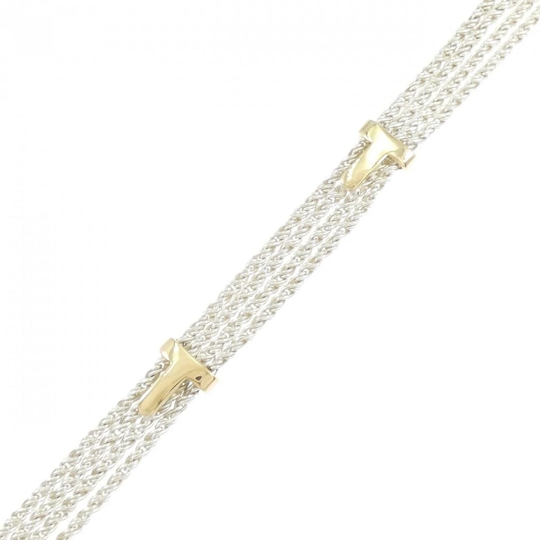 TIFFANY & CO. 925/750YG BRACELET: TIFFANY & Co. 925/750YG Bracelet Brand: TIFFANY&Co. Type: bracelet Material: 925Silver/750Yellow Gold, Color: SilverYellow Gold Size: 19cm Actual Size Max width approx: 8.8mm Accessories: