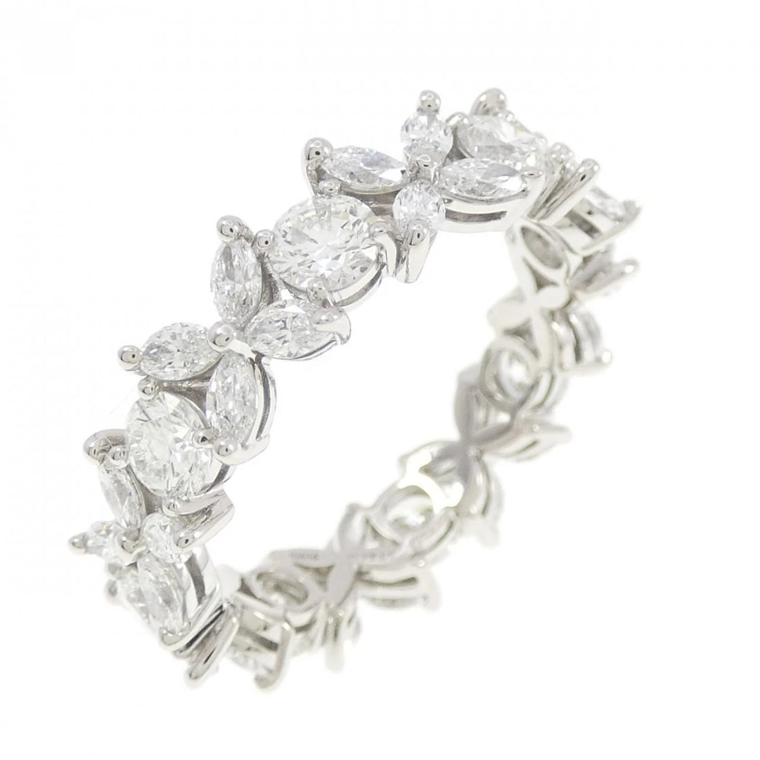 TIFFANY & CO. VICTORIA ALTERNATING RING: TIFFANY & Co. Victoria Alternating Ring Brand: TIFFANY&Co. Type: Ring Material: Platinum950, Color: none Size: US 7 Accessories: None Accessories Notice: When purchasing pre-owned goods, p