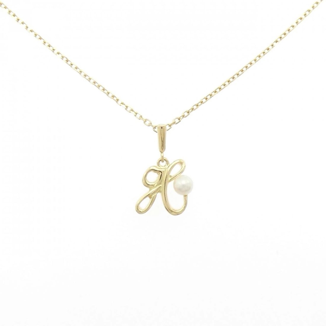 MIKIMOTO AKOYA PEARL NECKLACE 0.1": Mikimoto Akoya Pearl Necklace 0.1" Brand: MIKIMOTO Type: Necklace Material: K18 yellow gold, Color: gold Size: 39cm Pendant length approx. x width approx.: 15.9mmx9.0mm Chain maximum width