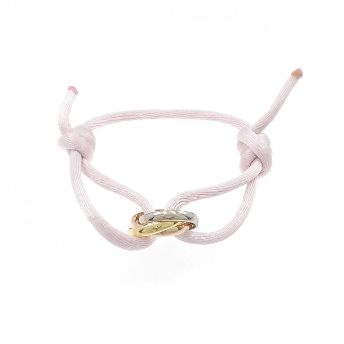 CARTIER TRINITY CORD BRACELET: Cartier Trinity cord bracelet Brand: CARTIER Type: Bracelets Material: 750 Yellow Gold/750 White Gold/750 Pink Gold, Color: none Size: Max width approx: 5.5mm Accessories: None Accessories