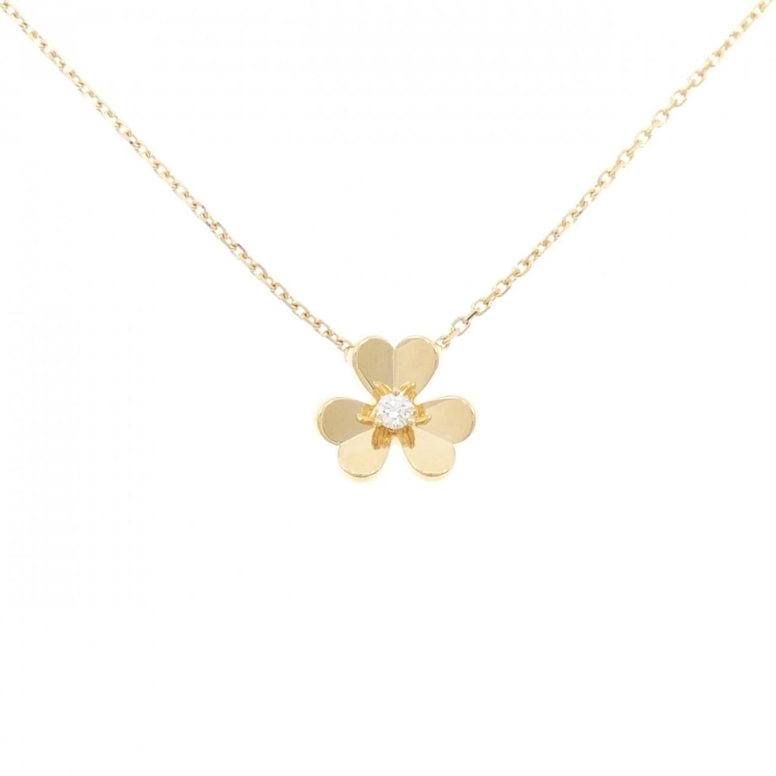 VAN CLEEF & ARPELS FRIVOLE MINI NECKLACE: Van Cleef & Arpels Frivole Mini Necklace Brand: Van Cleef & Arpels Type: Necklace Material: 750 yellow gold, Color: gold Size: 38?40cmPendant length approx. x width approx.: 10.1mmx11.1mm