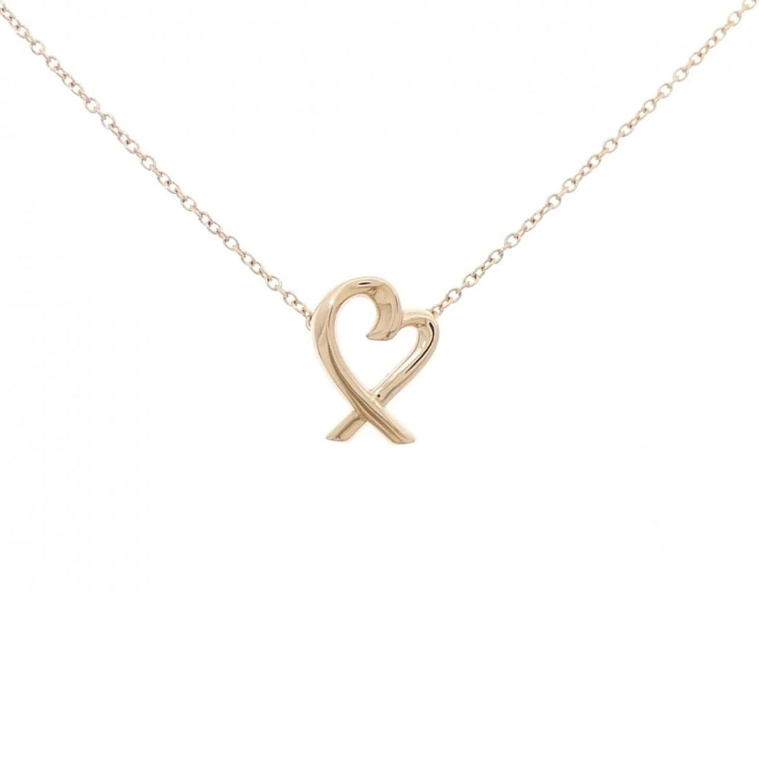 TIFFANY & CO. LOVING HEART MINI NECKLACE: TIFFANY & Co. Loving Heart Mini Necklace Brand: TIFFANY&Co. Type: Necklace Material: 750Pink gold, Color: pink Size: 41cmActual Size Pendant length approx. x width approx.: 11.7mmx8.8mm Chain