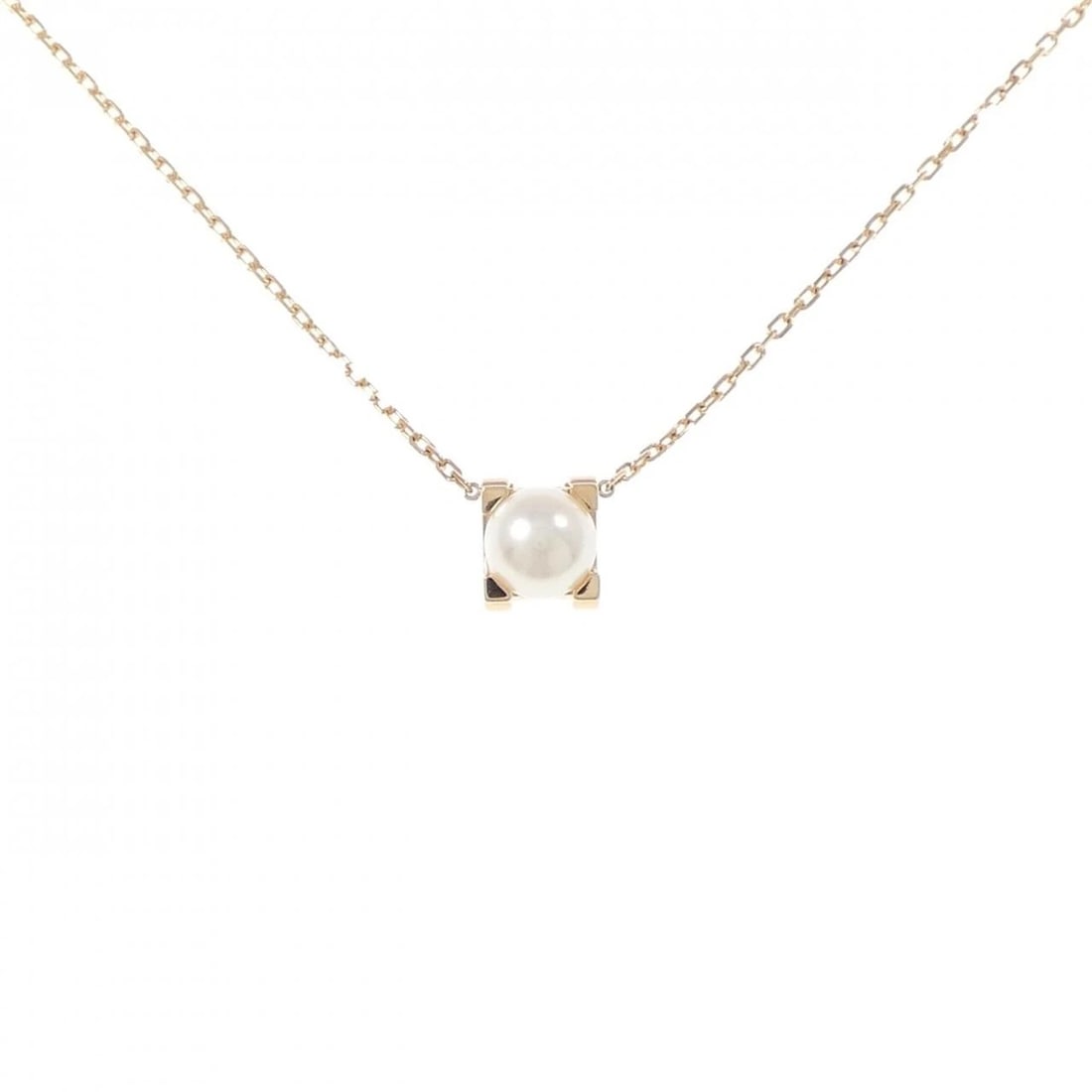 CARTIER C DE CARTIER NECKLACE: Cartier C de Cartier Necklace Brand: CARTIER Type: Necklace Material: 750 Pink Gold, Main Stone/Creation akoya pearl Color: pink Gold Size: 38?41cmActual Size Pendant length approx. x width