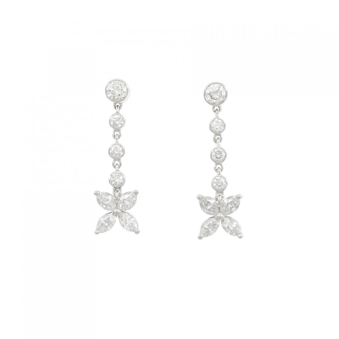 TIFFANY&CO. VICTORIA DROP EARRINGS: TIFFANY&Co. Victoria Drop Earrings Brand: TIFFANY&Co. Type: Pierce/Earring Material: Platinum950, Main Stone/Creation Nstural Color: Silver Size: Actual Size Approx. length x width: 22.2mm x