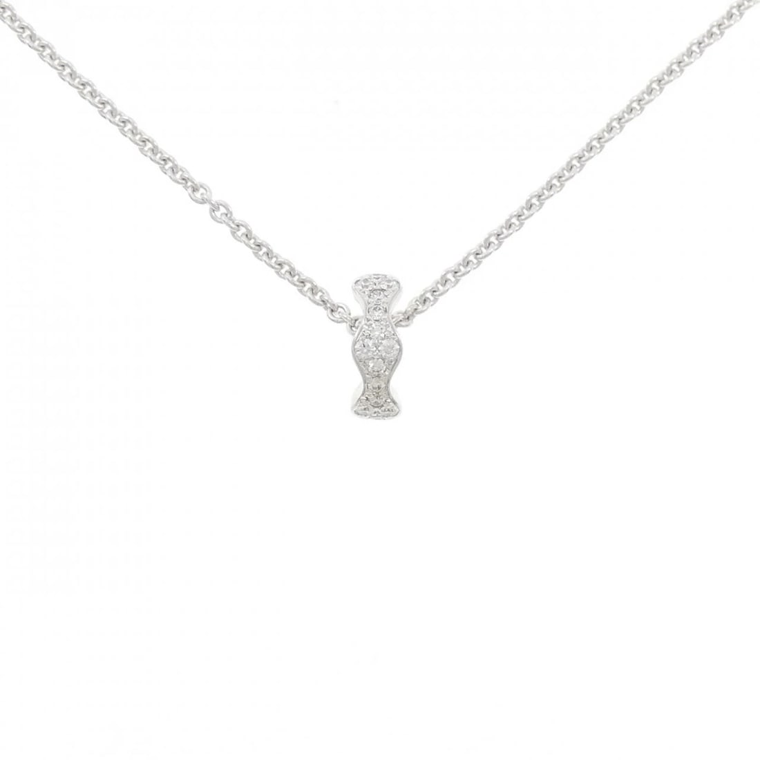 MIKIMOTO DIAMOND NECKLACE: Mikimoto Diamond Necklace Brand: MIKIMOTO Type: Necklace Material: 750 White Gold/18K White Gold, Main Stone/Creation Natural Color: White Gold Size: 43cmActual Size Pendant length approx. x