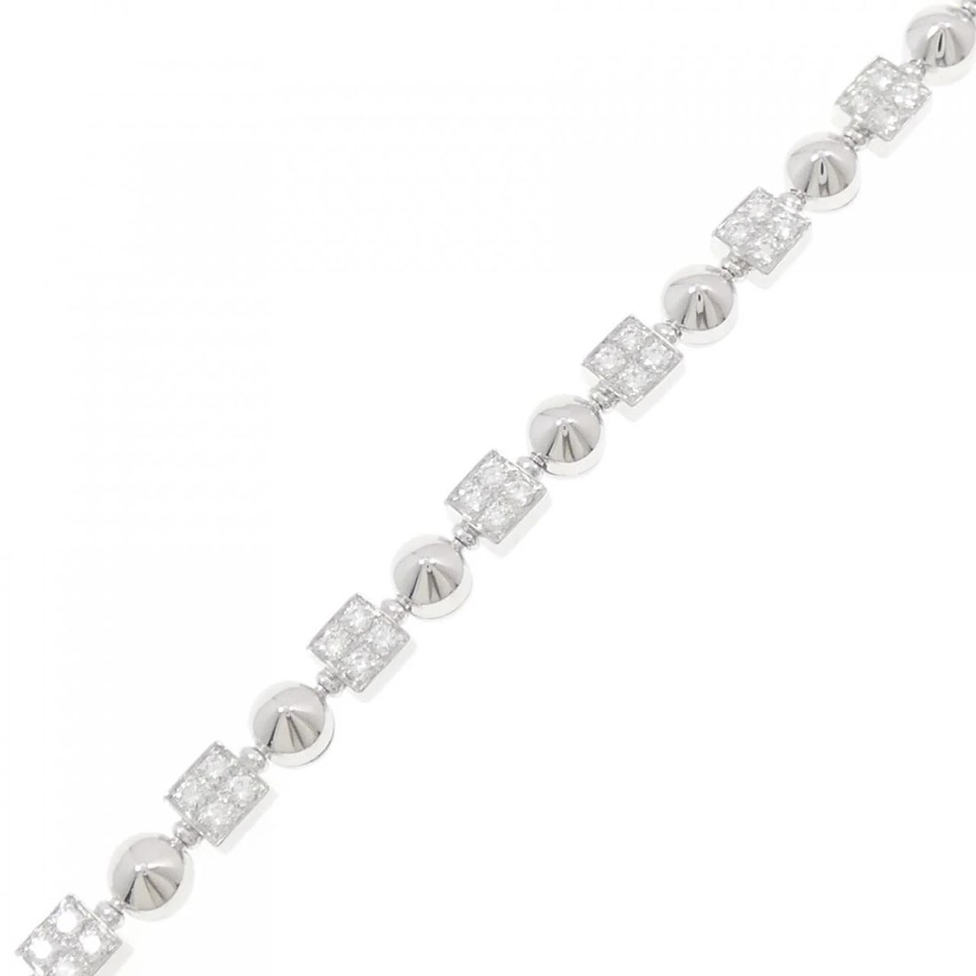 BVLGARI LUCIA BRACELET: Bvlgari Lucia Bracelet Brand: BVLGARI Type: Bvlgari Bracelet Material: 750 white gold, Main Stone/Creation Natural Color: White Gold Size: 18.5cmActual Size Max width approx.: 4.7mm Accessories: