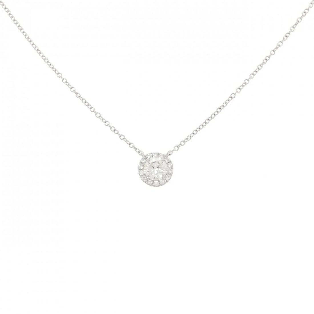 TIFFANY & CO. DIAMOND NECKLACE: TIFFANY & Co. Diamond Necklace Brand: TIFFANY&Co. Type: Necklace Material: Platinum950, Main Stone/Creation Natural Color: Platinum Size: 41cmActual Size Pendant length approx. x width approx.: 6.