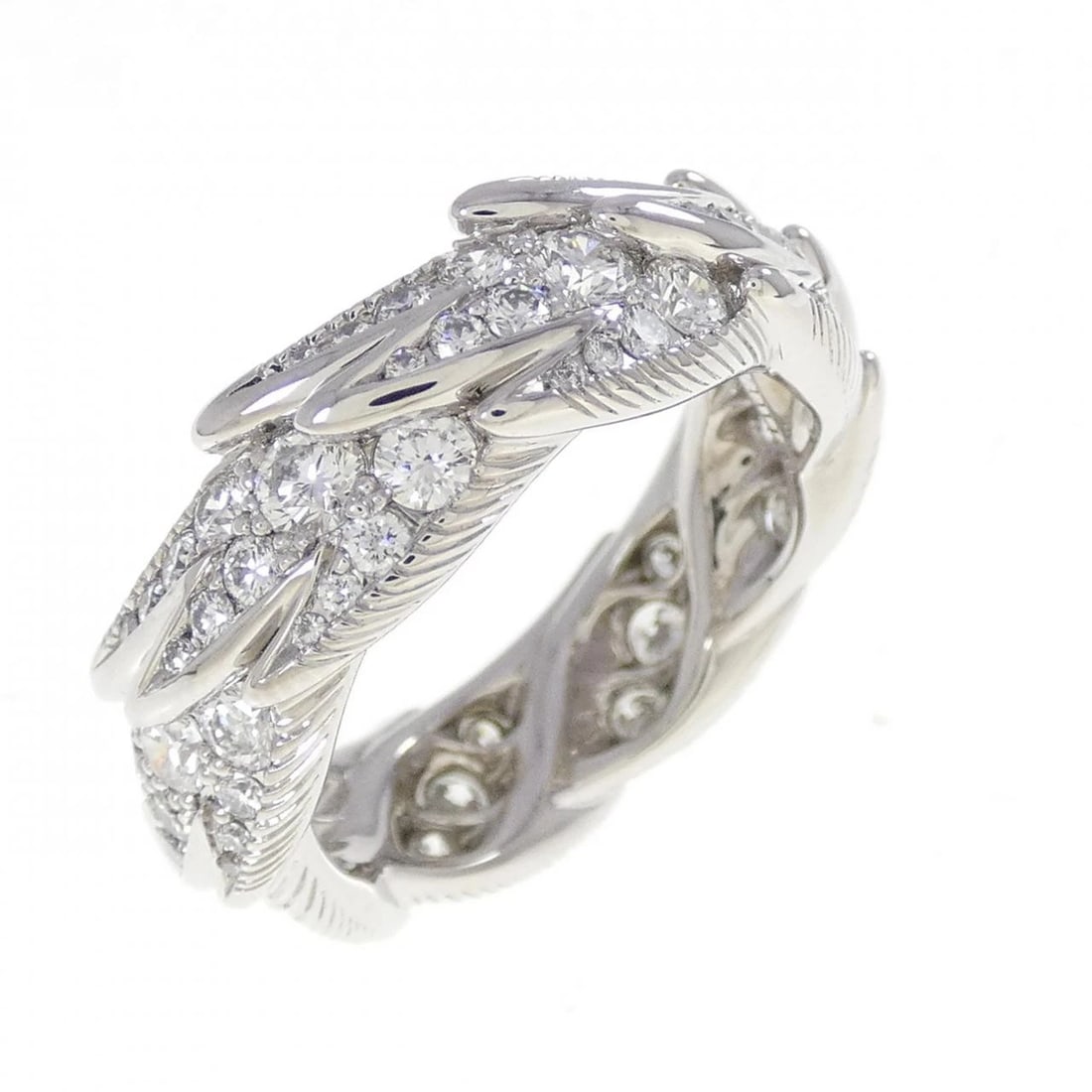 TIFFANY & CO. WINGS WIDE RING: TIFFANY & Co. Wings Wide Ring Brand: TIFFANY&Co. Type: Ring Material: Platinum950, Color: NONE Size: US 8.25 Accessories: None Accessories Notice: When purchasing pre-owned goods, please