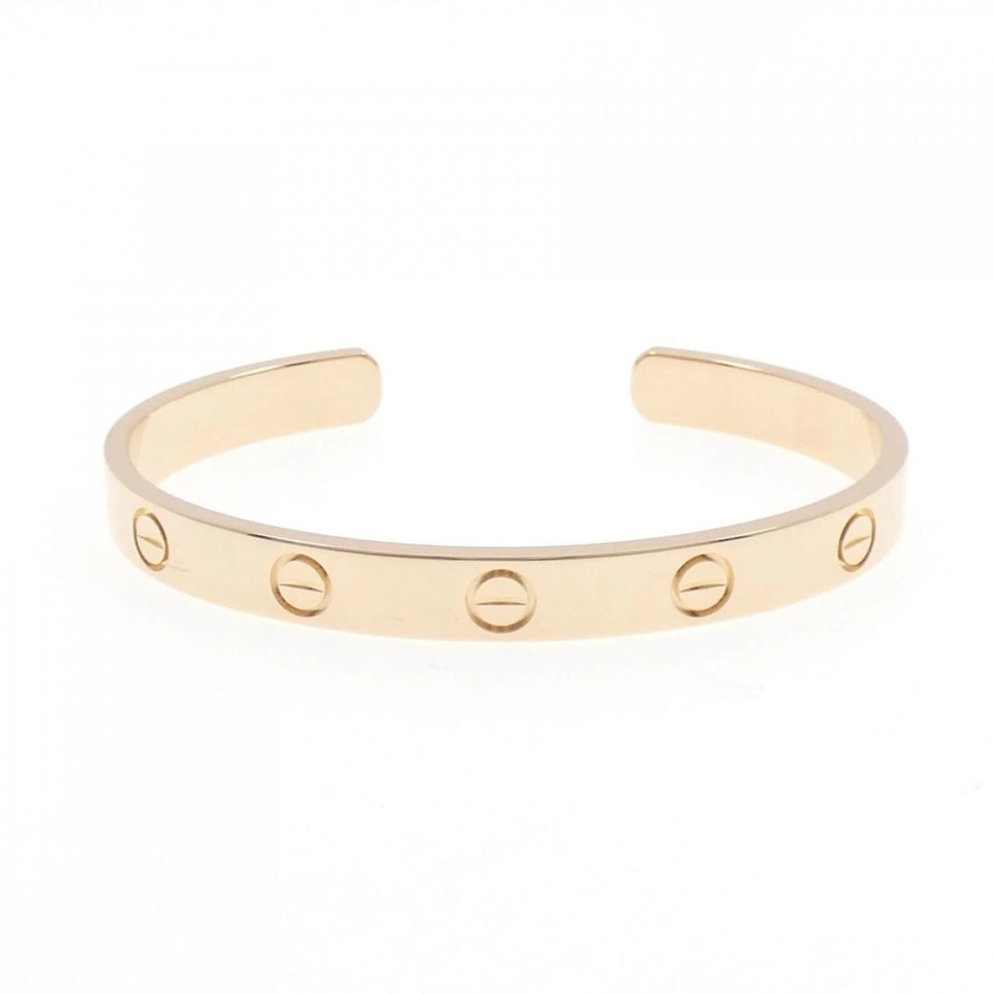 CARTIER LOVE BRACELET: Cartier Love Bracelet Brand: CARTIER Type: Bracelets Material: 750 Pink Gold, Color: Pink Gold Size: Actual Size Max width approx: 6.0mm Size 15cm(16) Accessories: None Accessories Notice:
