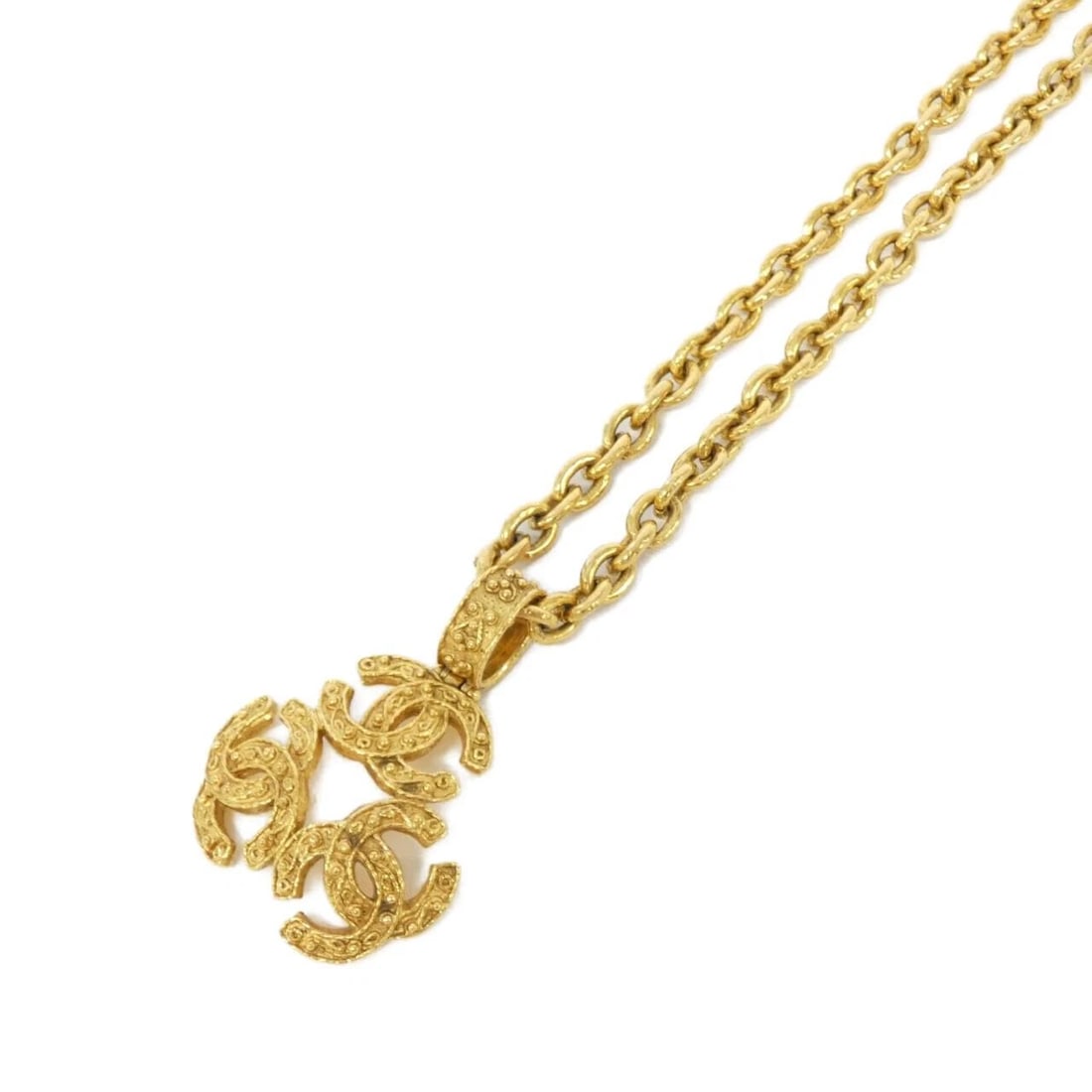 CHANEL NECKLACE: Chanel Necklace Brand: CHANEL Type: Necklace Material: none, Main Stone/Creation none Color: GOLD (Gold) Size: Length: 66cm Motif width x height: 5cmx7cm Accessories: None Accessories Notice: