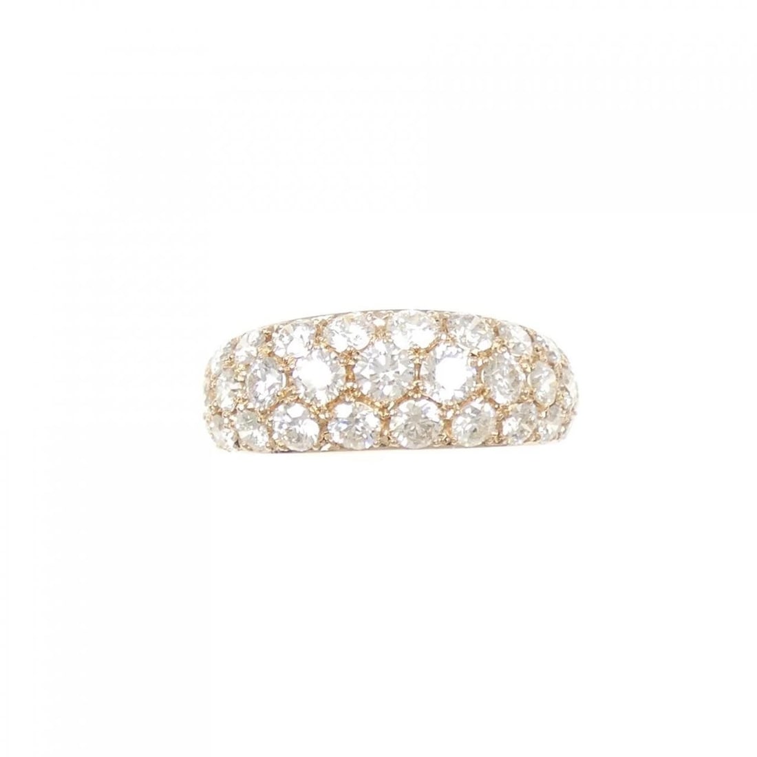 K18PG PAVE DIAMOND RING - 2