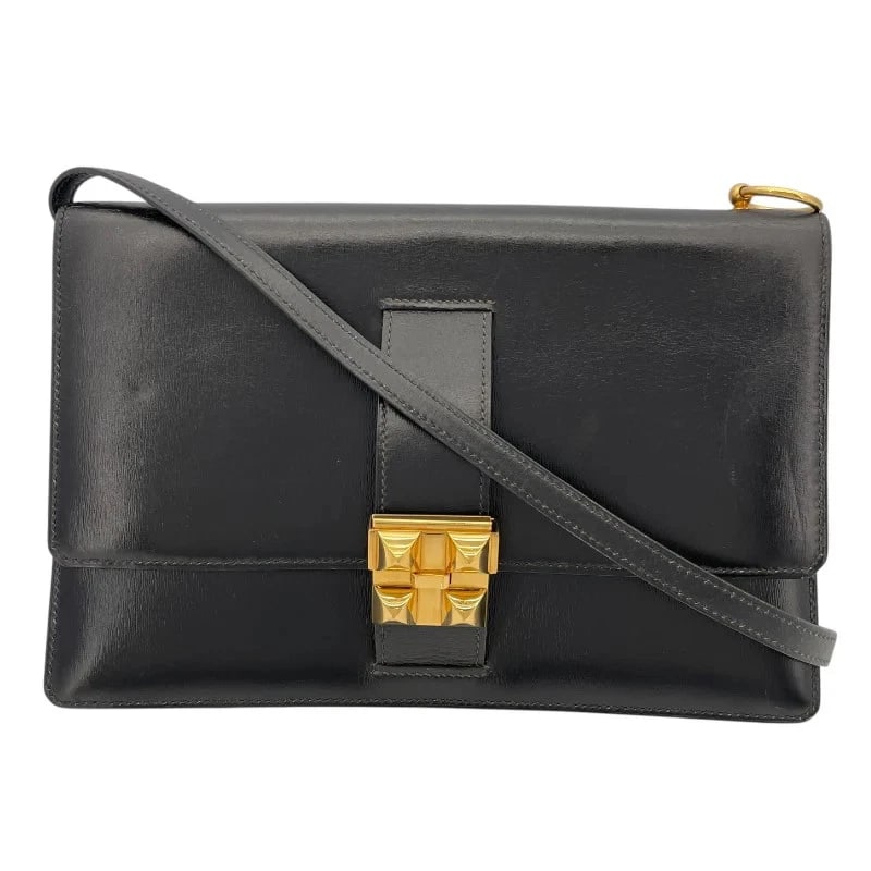 HERMES MEDOR SHOULDER ?L STAMP BLACK GHW BOX CALF SHOULDER BAG: HERMES Medor Shoulder ?L Stamp Black GHW Box Calf Shoulder Bag Brand: HERMES Type: Handbag Material: Box Calf Color: Black GD Hardware Size: W: 24.5cm / H: 17cm / D: 4cm Accessories: None