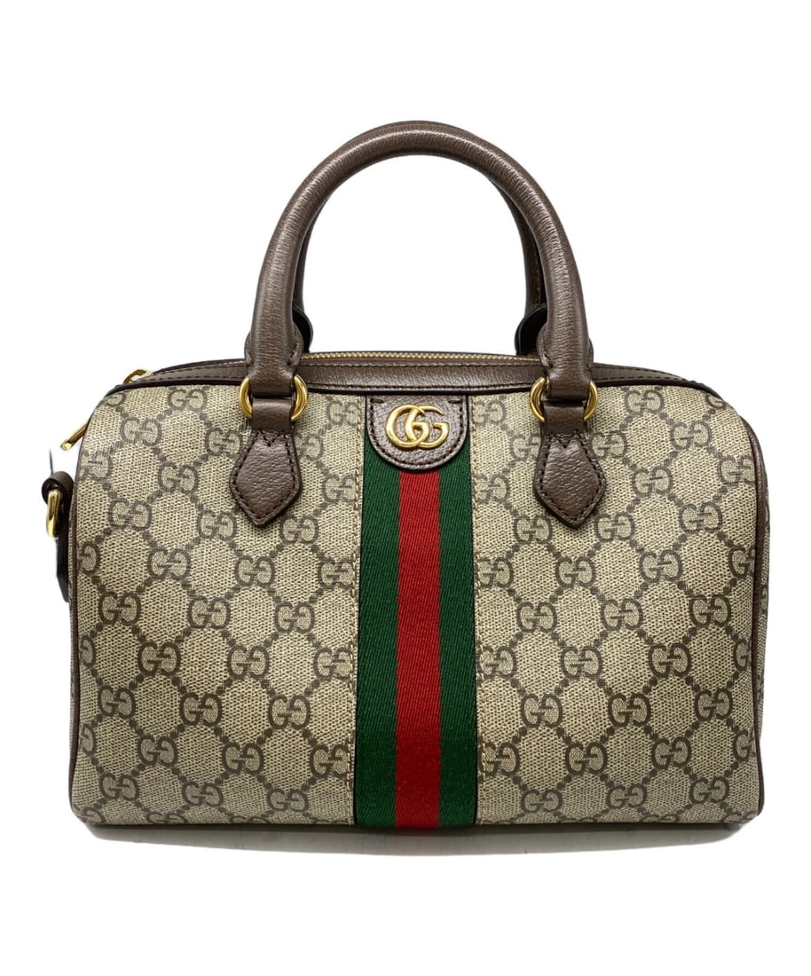 GUCCI OPHIDIA SMALL TOP HANDLE BAG: GUCCI Ophidia Small Top Handle Bag Brand: GUCCI Type: Handbag Material: none Color: Brown Size: H:18cm / W:24cm / D:15cm [ Handle size ] 9cm Accessories: None Accessories Notice: When purc