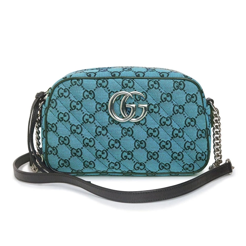 GUCCI GG MARMONT SMALL CAMERA BAG GG BLUE SHOULDER BAG: GUCCI GG Marmont Small Camera Bag GG Blue Shoulder Bag Brand: GUCCI Type: Handbag Material: Gg Canvas/Leather Color: Blue Size: W: 24cm x H: 15cm x D: 7cm Accessories: None Accessories Not