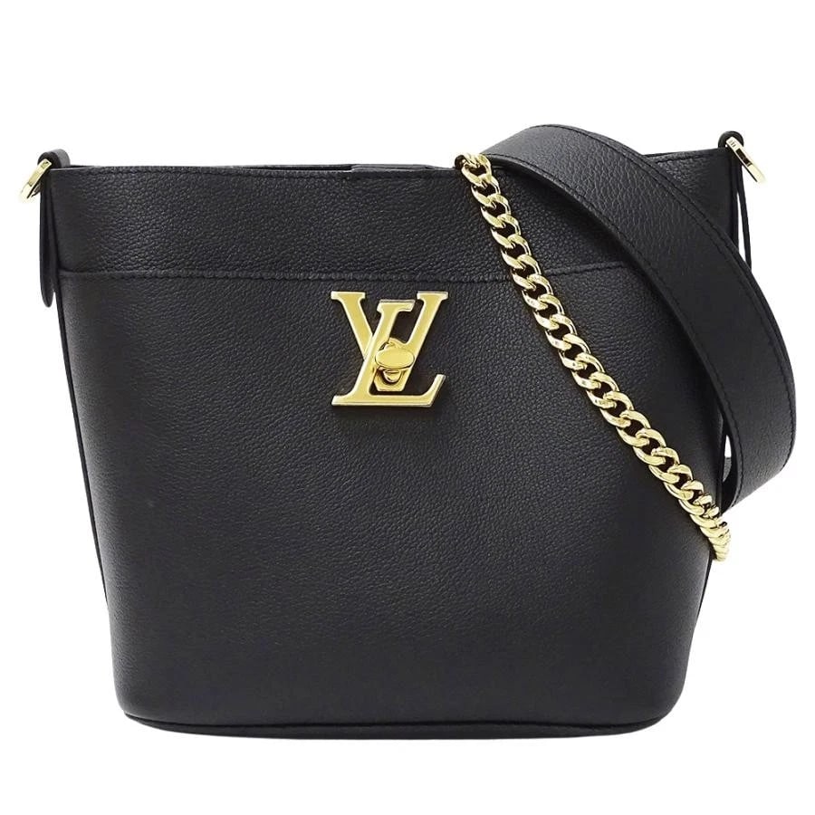 LOUIS VUITTON HANDBAG SHOULDER BAG LOCK & WALK LOCKME: Louis Vuitton Handbag Shoulder Bag Lock & Walk Lockme Brand: Louis Vuitton Type: Handbag Material: Grained Calf Leather Color: Noir Size: W: 20-25cm / H: 20cm / D: 11cm / Handle: 54cm Accessories