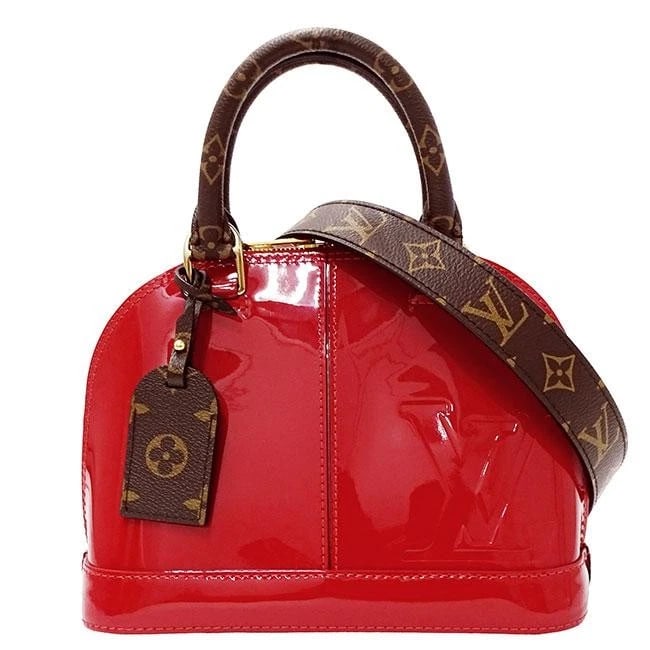 LOUIS VUITTON VERNIS ALMA BB HANDBAG SHOULDER BAG SCARLET: Louis Vuitton Vernis Alma BB Handbag Shoulder Bag Scarlet Brand: Louis Vuitton Type: Handbag Material: Vernis Color: Scarlet Size: W: 23.5cm (bottom) / H: 17.5cm (center) / D: 11cm (bottom) / Hand