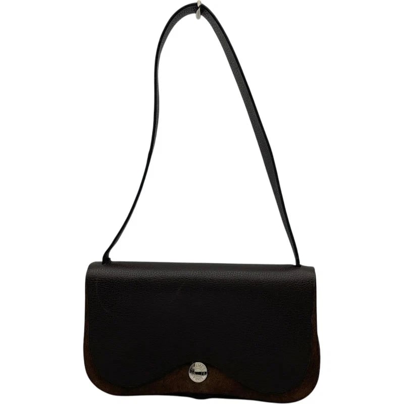 HERMES COLORADO PM ?I STAMP EBENE SHW LIEGE TOILE SHOULDER BAG: HERMES Colorado PM ?I Stamp Ebene SHW Liege Toile Shoulder Bag Brand: HERMES Type: Handbag Material: Liege Toile Color: Ebene SV Hardware Size: W: 24cm / H: 14cm / D: 6cm / Shoulder: 57.5cm Acces